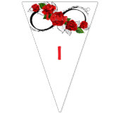 Romantische rode rozen huwelijksbanner – LOVE Lett Vlaggetjes (Tweede vlag)