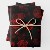 Romantische rode rozen inpakpapier vel (In situ)