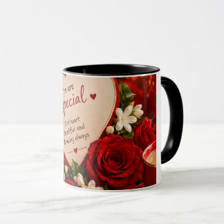 Romantische Rode Rozen Kristallen Hart Valentijnsl Mok