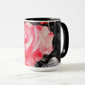 Romantische rode rozen mok (Voorkant rechts)