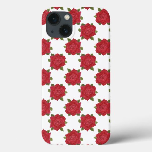 Romantische rode rozen op witte aangepaste iPad mi Case-Mate iPhone Case (Achterkant)