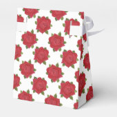 Romantische rode rozen op witte aangepaste tent fa bedankdoosjes (Achterkant)