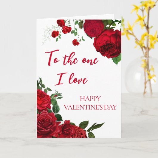 Romantische rode rozen op witte Valentijnsdag Kaart (Gele Bloem)