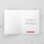 Romantische Rode Rozen Valentijnsdag Kaart (Binnen)