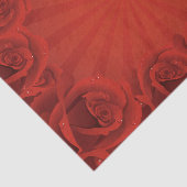 Romantische rode rozen & waterdruppels tissuepapier (Detail)