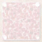 Romantische rode rozenblaadjes Bloemen Glazen Onderzetter (Achterkant)