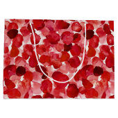 Romantische Rode Rozenblaadjes Bloemige Bruids-Sho Groot Cadeauzakje (Achterkant)