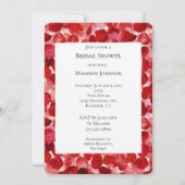 Romantische rode rozenblaadjes Floral Vrijgezellen Kaart (Voorkant)