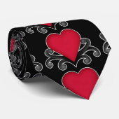 Romantische rode Valentijnsdag harten Stropdas (Opgerold)