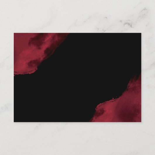 Romantische Rode Watercolor Accommodaties Informatiekaartje (Achterkant)