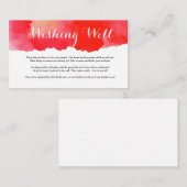 Romantische Rode Waterverf - Fantasekaart Informatiekaartje (Voorkant / Achterkant)