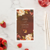 Romantische romige Herfst bloemenbruiloft Servet (Insitu)