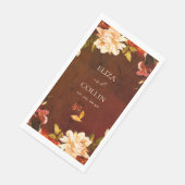 Romantische romige Herfst bloemenbruiloft Servet (Hoek)