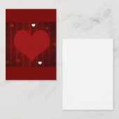 Romantische Rood-Witte Hou van Mij Hart Valentijn Notitiekaartje (Voorkant / Achterkant)