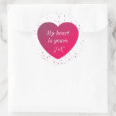 Romantische roodroze harten Valentijnsdag Ronde Sticker (Tas)