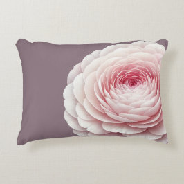 Romantische Rook Mauve Bloemenkussen Accent Kussen