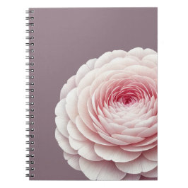 Romantische Rook Mauve Blush Bloemige Botanische Notitieboek