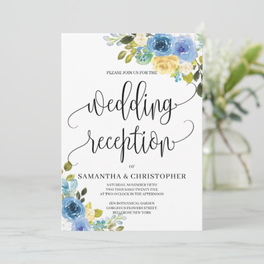 Romantische roomgeel bruinboho bruiloft kaart (Staand voorkant)