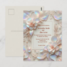 Romantische roos bloem bruiloft briefkaart