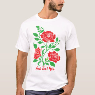 Romantische Roos Bloem – Tijdloze Bloemschildering T-shirt