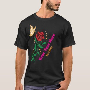 Romantische Roos Bloem – Tijdloze Bloemschildering T-shirt