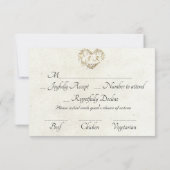 Romantische Roos Boog - Smaragd RSVP Kaart (Achterkant)