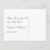 Romantische Roos bruiloft Save the Date Briefkaart (Achterkant)