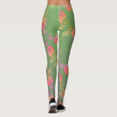 Romantische Roos- en Moss-Leggings Leggings (Achterkant)