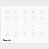 Romantische Roos Gold Calligraphy Envelope Seals Ronde Sticker (Vel)