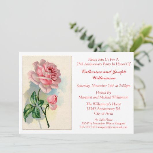 Romantische Roos Knop Bloem Aangepaste Verjaardags Kaart (Staand voorkant)