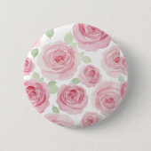 Romantische Roos Knop Ronde Button 5,7 Cm (Voorkant)