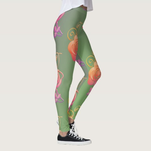 Romantische Roos Leggings (Rechts)