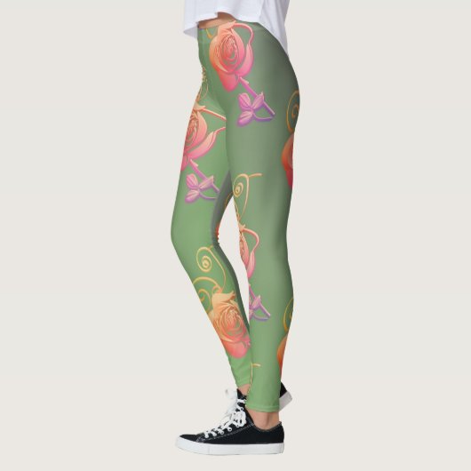 Romantische Roos Leggings (Links)