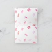 Romantische Roos Petals Dank u Bedankkaart (Binnen)