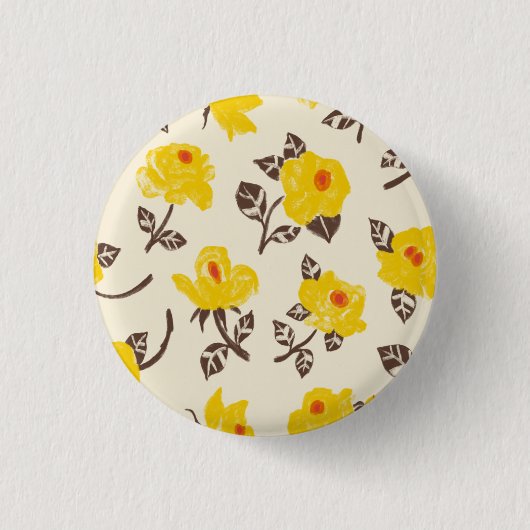 Romantische Roos tuin Ronde Button 3,2 Cm (Voorkant)