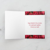 Romantische Roos Valentijnsdag kaart voor vrouw (Binnen)