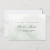 Romantische Roos Waterverf Weddenschappen Kaarten RSVP Kaartje (Achterkant)