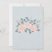 Romantische Roos Wedding Invitations Kaart (Achterkant)