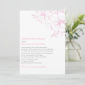 Romantische Roos Wedding Invitations Kaart (Staand voorkant)