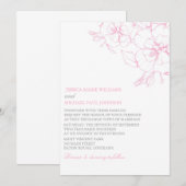 Romantische Roos Wedding Invitations Kaart (Voorkant / Achterkant)