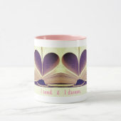 romantische Rosen träumen und Lesen rosa Mok (Midden)