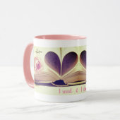 romantische Rosen träumen und Lesen rosa Mok (Voorkant links)