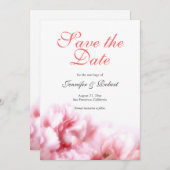 Romantische Roze Anjers Bewaar de Datum Kaart (Voorkant / Achterkant)