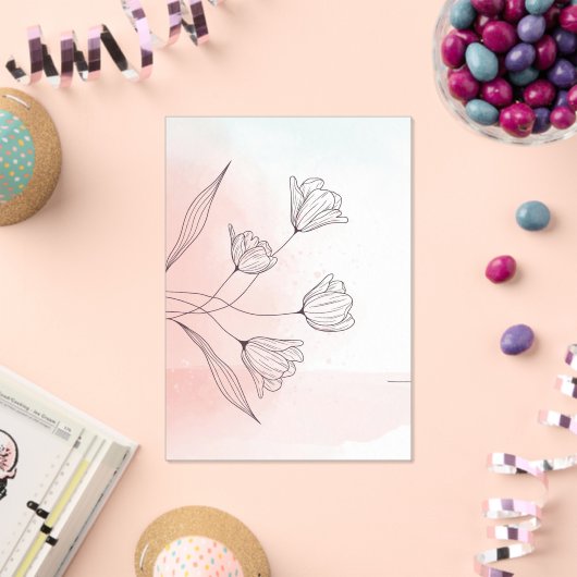 Romantische Roze Aquarel Bloem Acryl Elegant Acryl Uitnodigingen (Insitu (Viering))