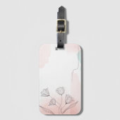 Romantische Roze Aquarel Bloem Bagage Label Reizen (Voorkant (verticaal))