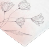 Romantische Roze Aquarel Bloemen Tafelkleed (Gekanteld)