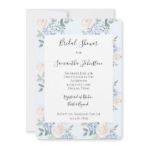 Romantische Roze Blauwe Bloemen Bruids Bruiloft