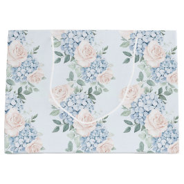 Romantische Roze Blauwe Bloemen Bruidsfeest Groot Cadeauzakje
