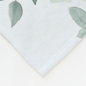 Romantische roze blauwe bloemen fleece deken (Hoek)