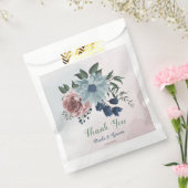 Romantische roze blauwe bloemen groen voor bruilof bedankzakje (Gezegeld)